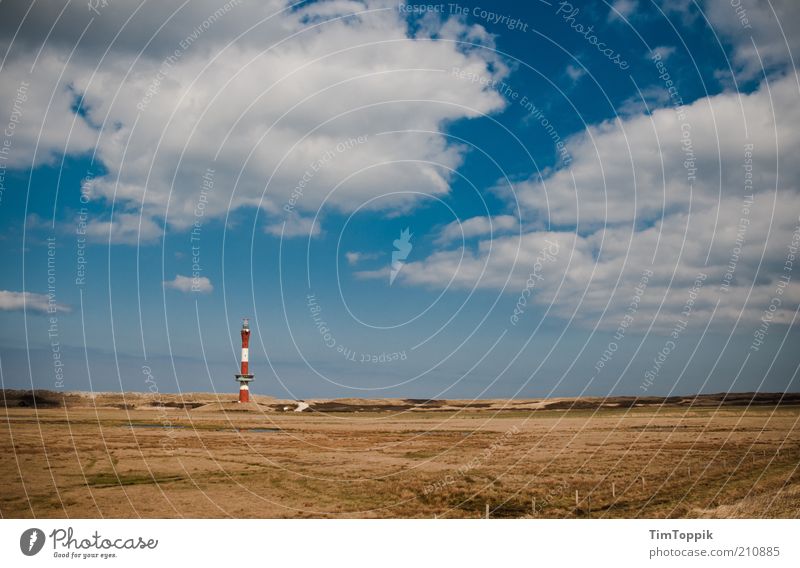 Like the land, like the island Beautiful weather Coast North Sea Island Blue Horizon Clouds Clouds in the sky Lighthouse Wangerooge Ocean Dune Beach dune