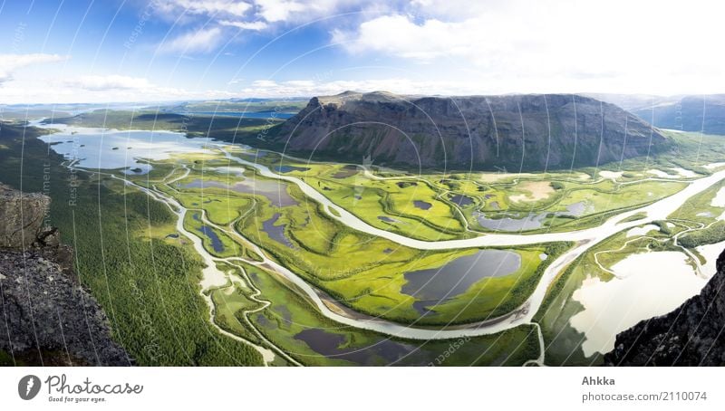 Sarek, I'm coming! Relaxation Calm Meditation Landscape Beautiful weather Mountain Bog Marsh River Delta Sweden Exceptional Free Blue Green Loneliness Energy