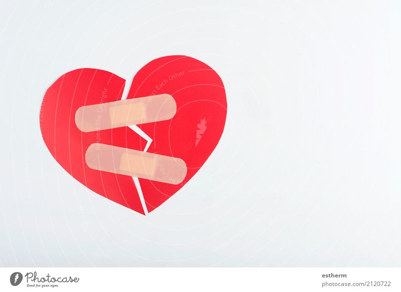 red broken heart - a Royalty Free Stock Photo from Photocase