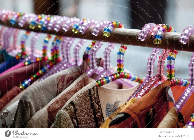 girl's hanger Fashion Clothing Hanger False pearls Multicoloured Hallstand Colour photo Exterior shot Close-up Copy Space top Shallow depth of field Trade Sell