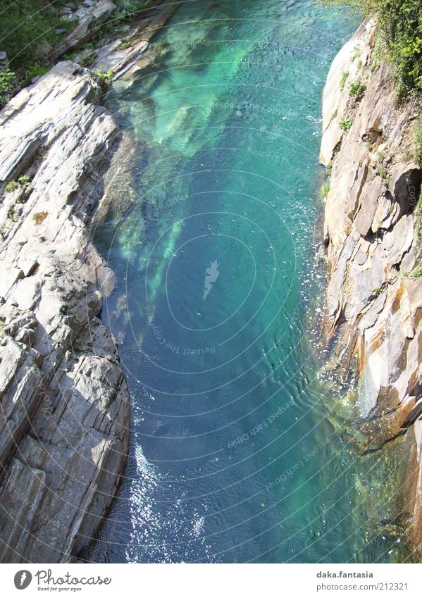 water canyon Nature Landscape Earth Water Summer Beautiful weather River bank Brook Stone Romance Calm Freedom Idyll Style Moody Environment Infinity