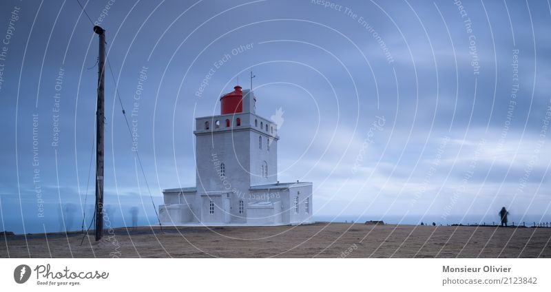 Lighthouse - Dyrhólaey Arch Iceland Moody Transience Time Travel photography Vacation & Travel Long exposure Shadow Ghostly Ghosts & Spectres  Vantage point