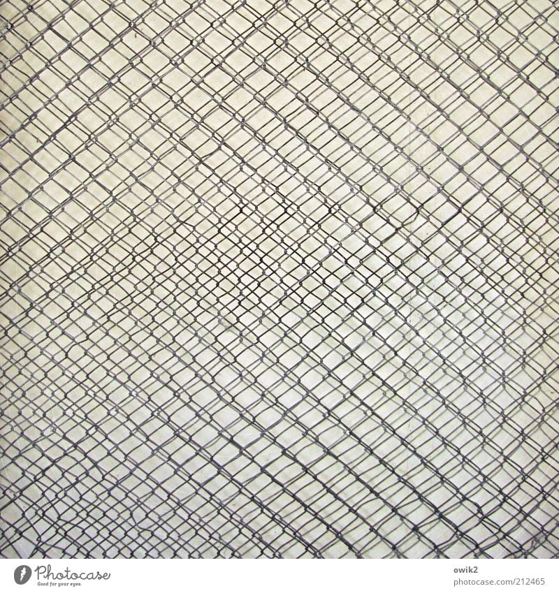 interference Metal Wire Wire netting Wire mesh Mesh grid 2 Behind one another Wiry Colour photo Exterior shot Detail Pattern Structures and shapes Deserted