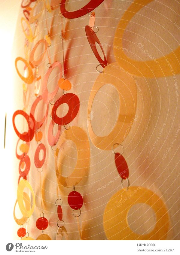 Seventies 2 Decoration Red Style Living room Design Macro (Extreme close-up) Close-up forehand Orange Living or residing Chain Circle