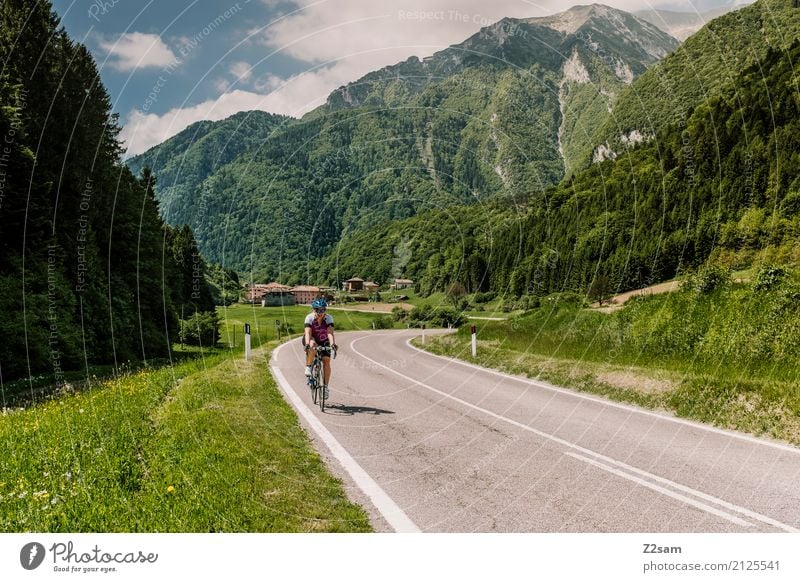 Always further Leisure and hobbies Vacation & Travel Cycling tour Summer vacation Young woman Youth (Young adults) 18 - 30 years Adults Nature Landscape