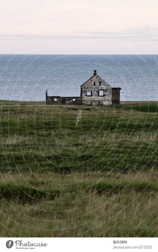 What is home? | Iceland Landscape Water Sky Pasture Coast Ocean Snæfellsnes Village House (Residential Structure) Ruin Building Window Front side Decline