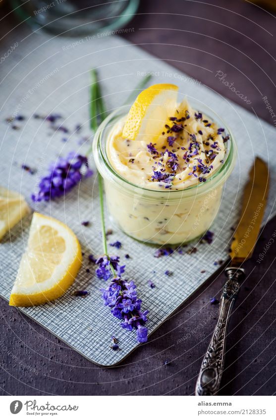 Lavender-Lemon Butter Food Healthy Eating Dish Food photograph Barbecue (event) BBQ Fresh Delicious Self-made Cooking spread Violet Aromatic To enjoy recipe