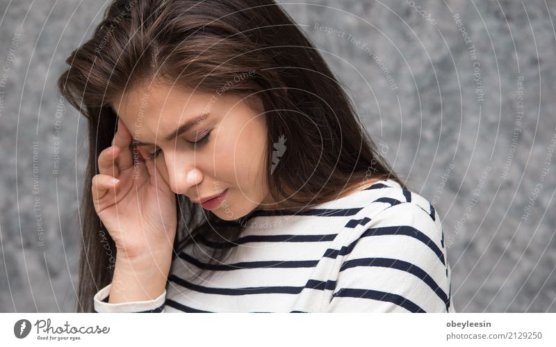 Young beautiful girl looking anxious Face Human being Man Adults Transport Heart Think Sadness Cry Poverty Anger Pain Loneliness Fear Distress Force Hatred