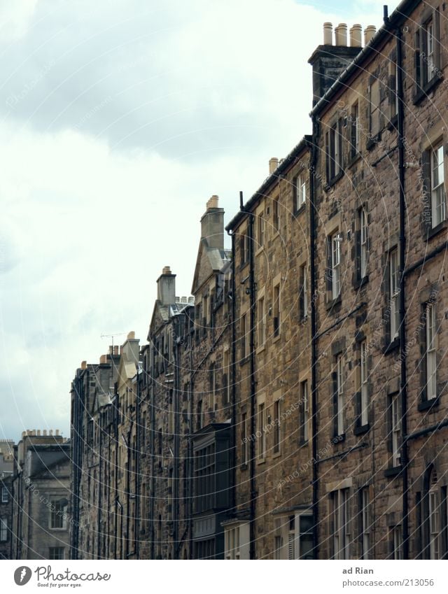 walls of Edinburgh Old town Deserted House (Residential Structure) Wall (barrier) Wall (building) Exceptional Colour photo Exterior shot Housefront Window Gray