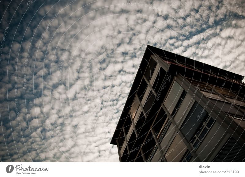 cheerful to cloudy Sky Clouds Climate Weather Mannheim House (Residential Structure) High-rise Manmade structures Building Architecture Office building