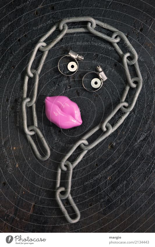 emotions...cool faces: Collage Miss necklace with necklace and kissing mouth pretty Tool Technology Human being Feminine Woman Adults Face Eyes Mouth 1 Brown