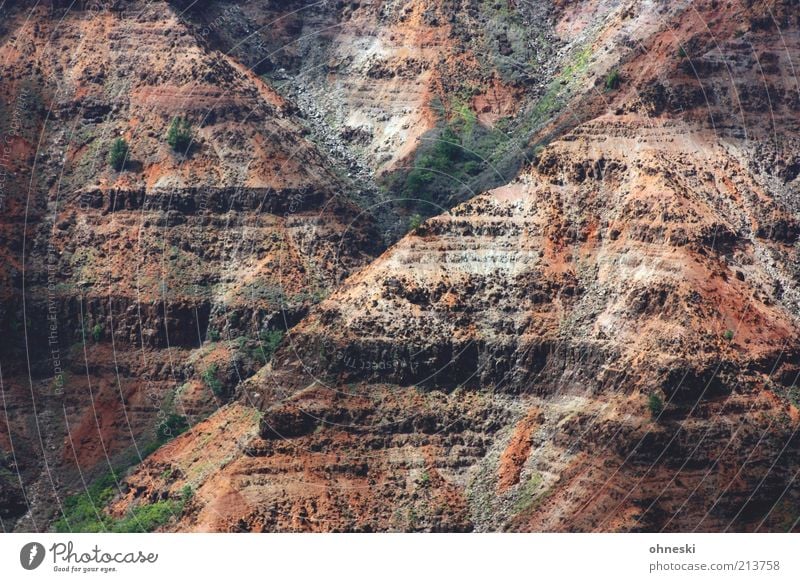 Y Landscape Elements Earth Rock Canyon Waimea Canyon Nature Primordial Colour photo Exterior shot Red Brown
