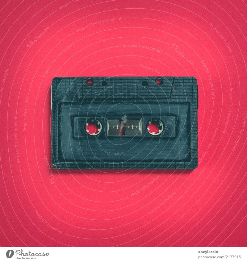 heart shape from cassette tape over paper background Playing Entertainment Music Technology Media Plastic Heart Old Listening Love Dirty Retro White Nostalgia