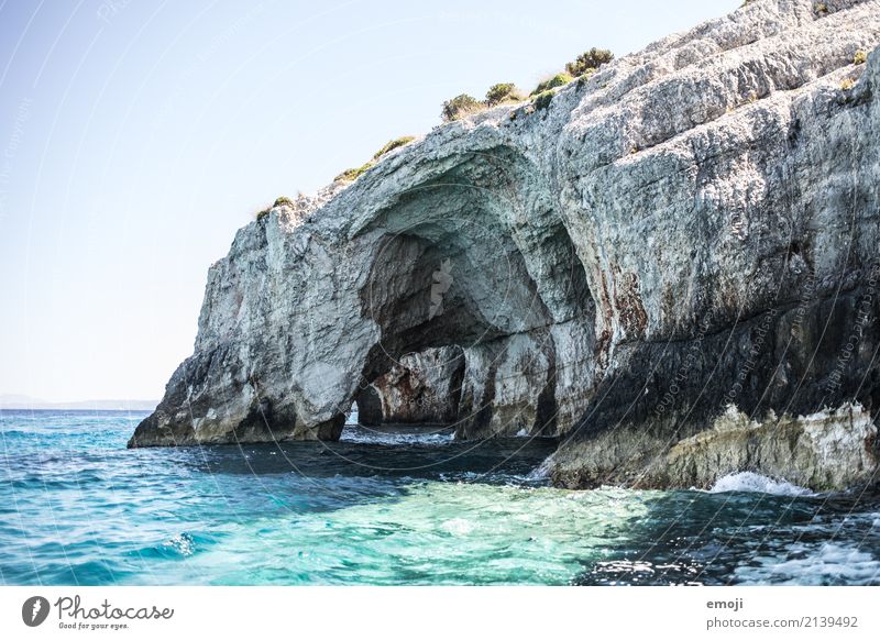 blue cave Vacation & Travel Tourism Summer Summer vacation Ocean Island Environment Nature Landscape Earth Water Sky Cloudless sky Beautiful weather Coast