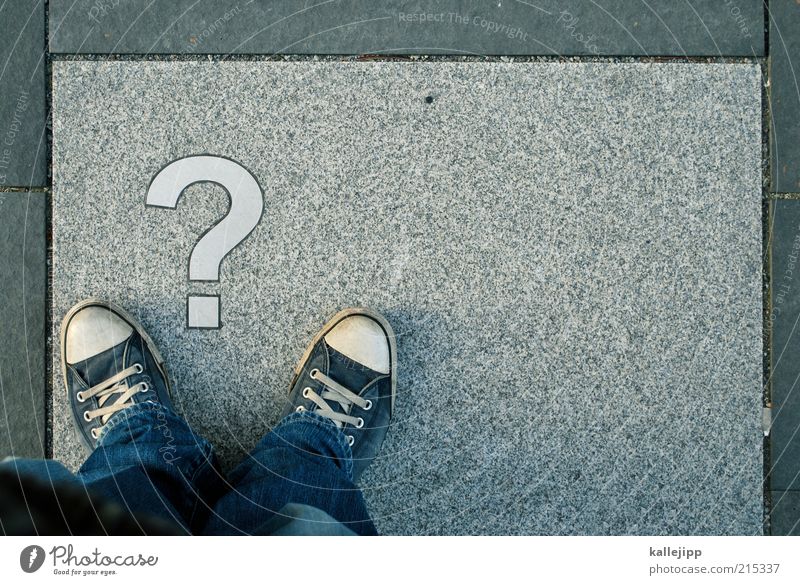 Where are you? Human being Legs Feet 1 Jeans Sneakers Sign Characters Stand Ask Answer Telecommunications Chucks Existence Colour photo Subdued colour