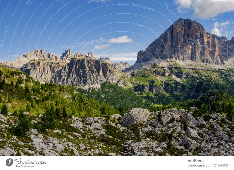in the Dolomites Vacation & Travel Far-off places Mountain Hiking Landscape Summer Rock Alps Peak Italy Esthetic Fantastic Natural Beautiful Blue Brown Gray