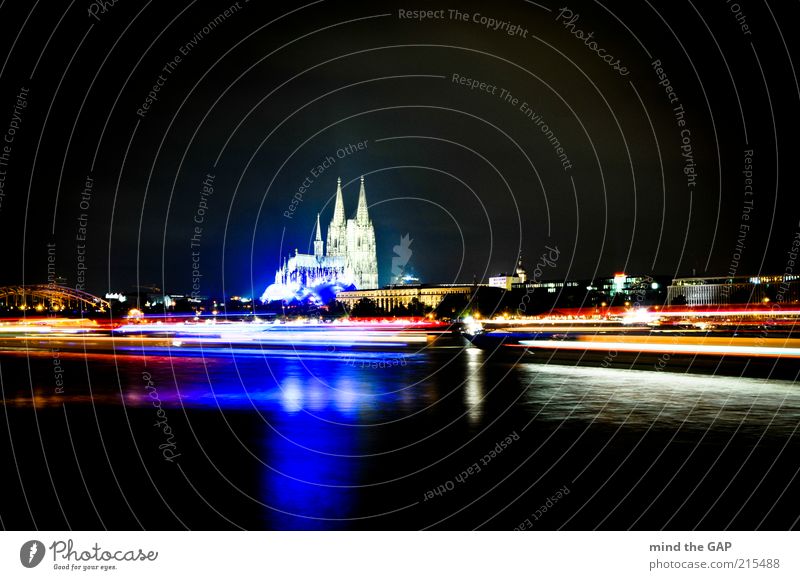 Cologne City Lights - Cologne Lights Event Germany North Rhine-Westphalia Europe Town Downtown Skyline Church Dome Bridge Manmade structures Building