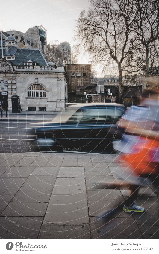 London Speed Town Capital city Downtown Overpopulated Driving Walking Jogging Movement Motion blur England Great Britain Running City Crash Car Taxi Mobility