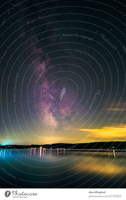 Milky Way over Lake Constance Vacation & Travel Tourism Sightseeing Summer Summer vacation Beach Science & Research Astronautics Astronomy Environment Nature