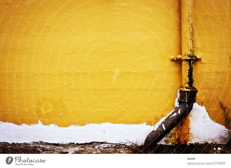 harbour yellow Living or residing House (Residential Structure) Building Wall (barrier) Wall (building) Facade Eaves Sign Line Authentic Yellow Effluent