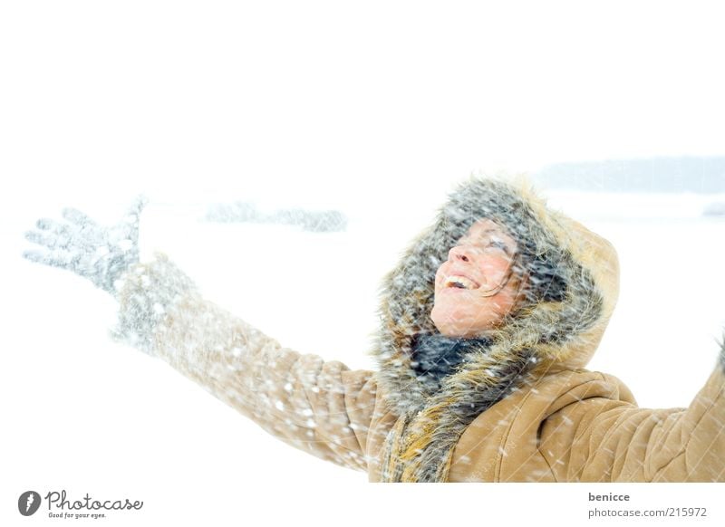 Beautiful Young Woman Enjoying In The Snow Stock Photo - Download Image Now  - Winter, Snow, Happiness - iStock