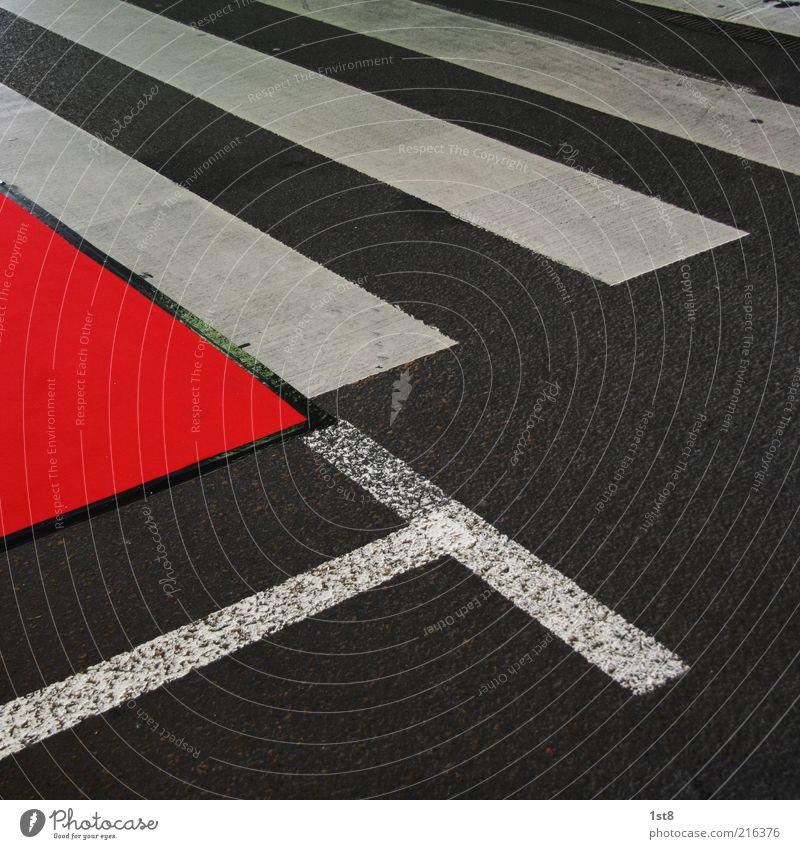 overdressed Transport Traffic infrastructure Street Lanes & trails Esthetic Exceptional Zebra crossing Lane markings Red carpet Adhesive tape Seamless