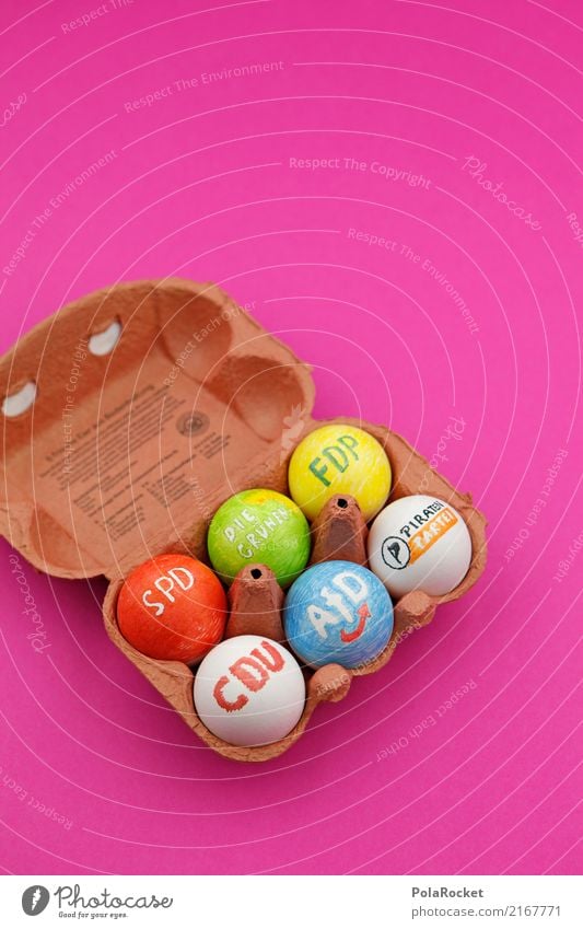 #A# Games for the people Art Esthetic Kitsch Trade Egg Eggshell Eggs cardboard Parties Elections Select Election campaign SPD Christian Democratic Union AfD