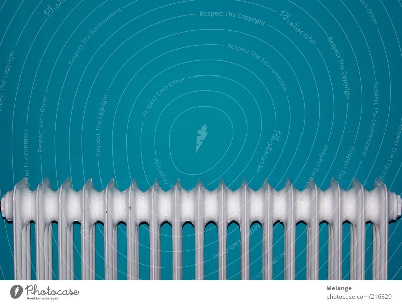 heating Heating Heater Wall (building) Energy Turquoise Colour photo Interior shot Copy Space top Central perspective Sparse Gloomy Simple Blue Deserted