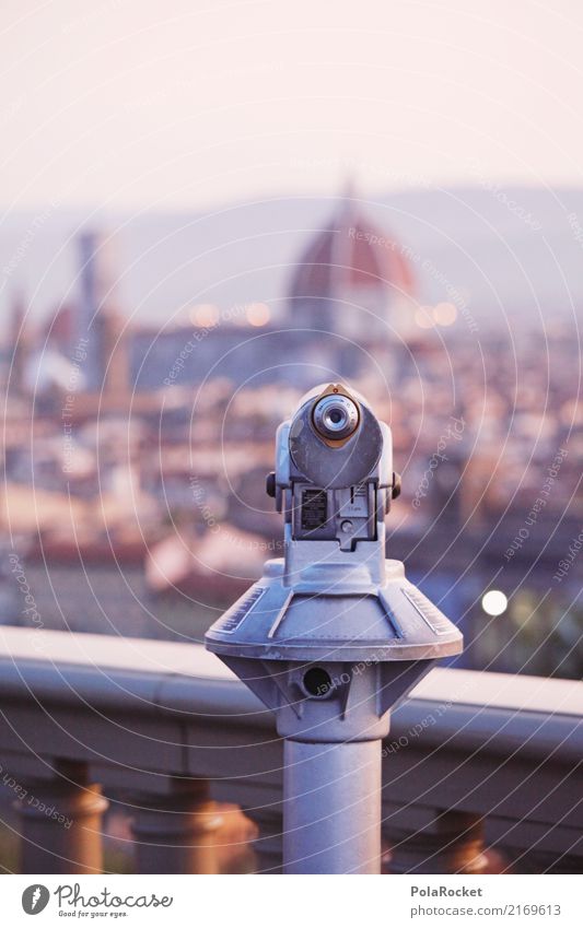 #A# Florence look Town Esthetic Italy Tourist Attraction Telescope Vantage point View from a window Review Panorama (View) Domed roof Colour photo
