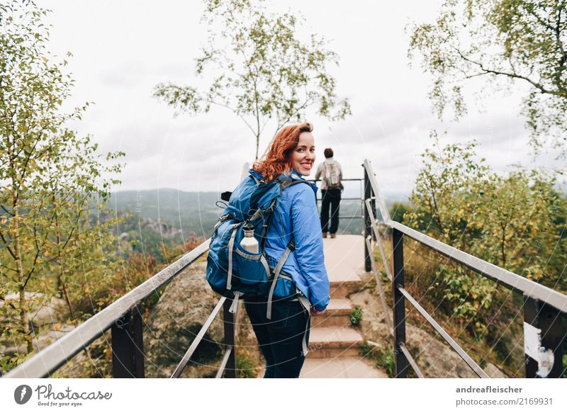 Saxon Switzerland Lifestyle Healthy Fitness Vacation & Travel Tourism Trip Far-off places Freedom Mountain Hiking Feminine Young woman Youth (Young adults) 2