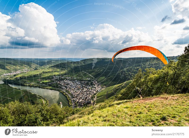 And here we go... Vacation & Travel Tourism Trip Adventure Freedom Sports Paragliding Paraglider Nature Landscape Sky Clouds Sun Summer Beautiful weather Meadow