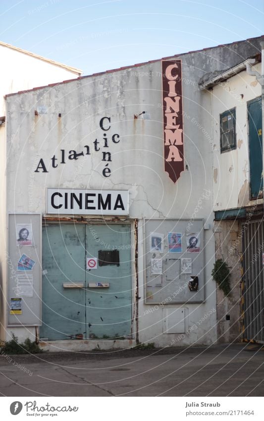 back to the movies Cinema île de ré France Small Town Port City Downtown Old town Populated Building Past Time travel Colour photo