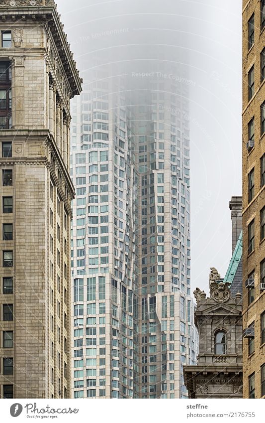 Smoke & Mirrors III Town Downtown Overpopulated Manhattan New York City Fog Urban canyon High-rise Colour photo Subdued colour Exterior shot