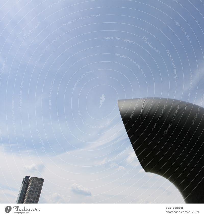 giant suction cups House (Residential Structure) Financial institution Air Sky Clouds Sunlight Summer Beautiful weather Wind High-rise Bank building