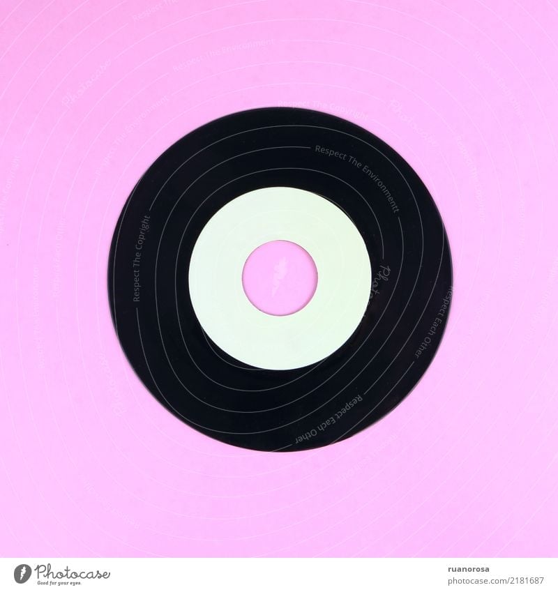 Lonely object nº 2 Music Record Collection Collector's item Plastic Old Esthetic Cool (slang) Thin Elegant Retro Pink Black Nostalgia Tradition Past