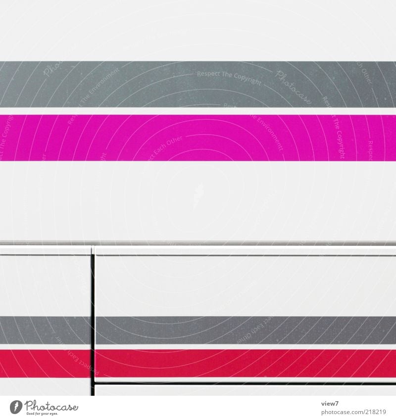 SUPER Bus Metal Line Stripe Authentic Exceptional Thin Sharp-edged Simple Elegant Glittering Uniqueness Modern Pink Red Esthetic Colour Arrangement Illustration