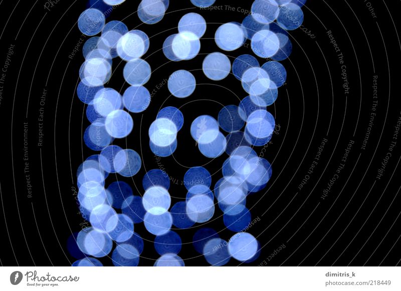 blue light Decoration Dark Bright Modern Blue Black Creativity lights dots circles focus artistic shining night Festive vivid defocused Haze Effect seasonal