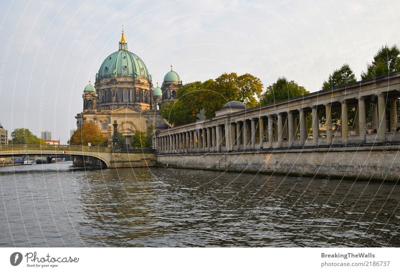 Berlin Cathedral (Berliner Dom) view with pillars of Museum Vacation & Travel Tourism Trip Sightseeing City trip Summer River Spree Museum island Colonnades