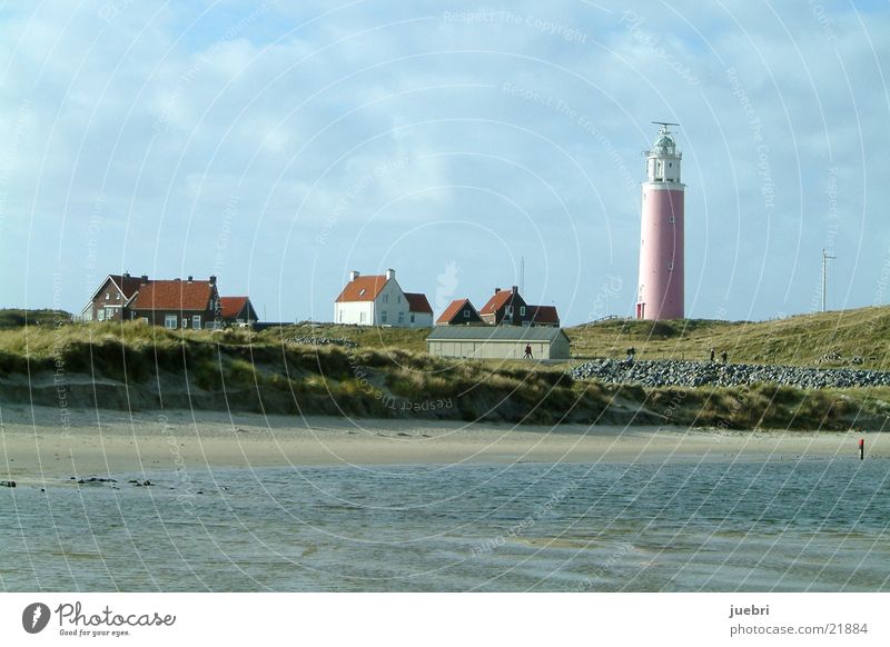 lighthouse Lighthouse Beach House (Residential Structure) Water Beach dune North Sea