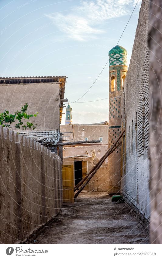 Streets of Khiva, Uzbekistan Style Design Tourism Decoration Art Town Downtown Old town Architecture Ornament Large Colour Religion and faith Tradition Islam