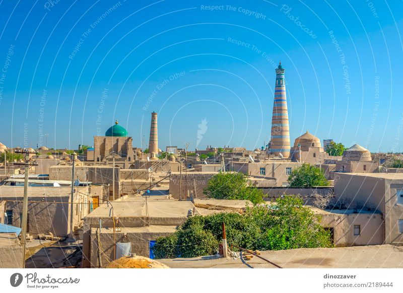 Khiva old town, Uzbekistan Style Design Decoration Town Downtown Old town Skyline Building Architecture Ornament Large Colour Religion and faith Tradition Islam