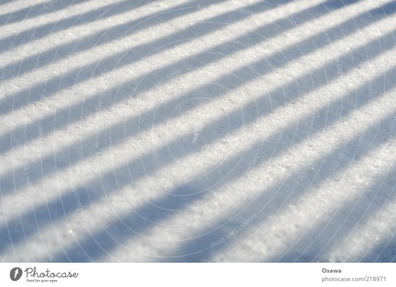 ///// Snow Shadow Fence Structures and shapes Background picture Sunlight Drop shadow Perspective Winter White Gray Landscape format Untouched Line Stripe
