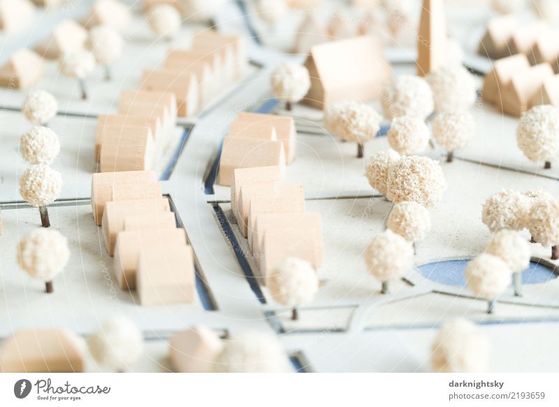 Architecture and Urban Planning Model Landscape Park Village Small Town Deserted House (Residential Structure) Detached house Church Tower Building