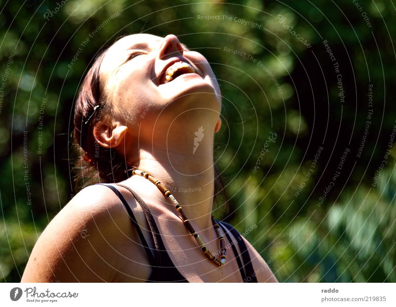 catching the sun Joy Face Well-being Contentment Summer Sunbathing Human being Feminine Young woman Youth (Young adults) Woman Adults Head 1 18 - 30 years