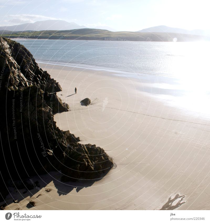 drop Calm Vacation & Travel Trip Far-off places Freedom Summer Beach Ocean Landscape Elements Sand Water Winter Beautiful weather Rock Coast Bay Scotland Stone