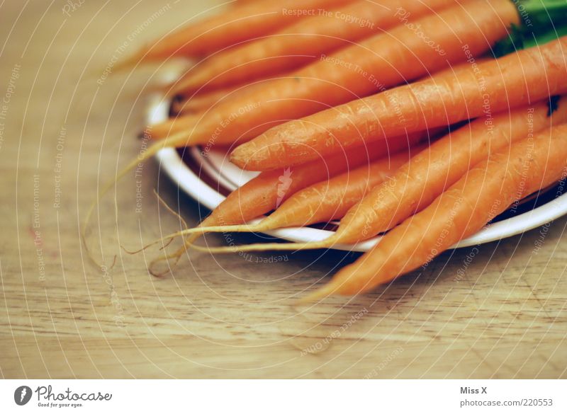 carrot Food Vegetable Nutrition Organic produce Vegetarian diet Diet Fresh Healthy Delicious Carrot Root vegetable Crunchy Colour photo Close-up Deserted