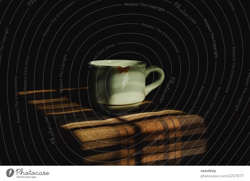 cup of coffee on the table Beverage Drinking Hot drink Coffee Latte macchiato Espresso Tea Cup Mug Simple Brown White Moody Addiction Surrealism Broken Damage