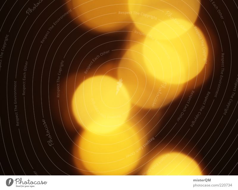 Golden Times... Art Esthetic Light Blur Yellow Circle Point Point of light Round Harmonious Bright Dark Lighting Colour photo Interior shot Experimental