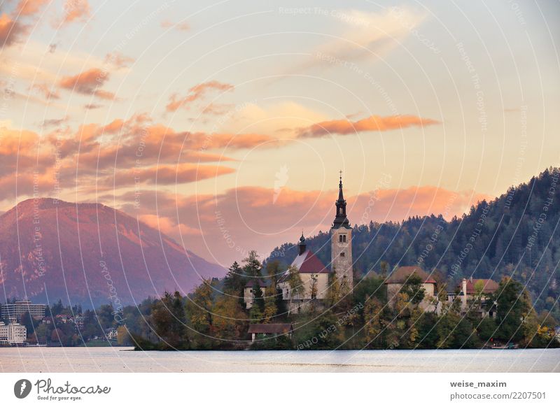 Bled lake. Slovenia, famous popular travel destination Beautiful Vacation & Travel Tourism Summer Island Mountain Nature Landscape Sky Autumn Tree Park Forest