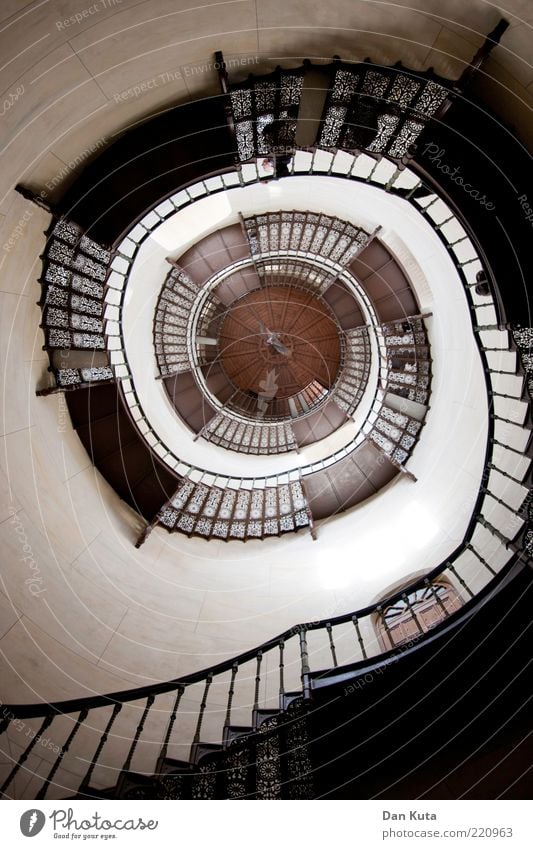 ascension struggle Castle Tower Architecture Stairs Rotate Complex vicious circle Go up Staircase (Hallway) Concentric Metal Banister Ancient Baroque Cast iron